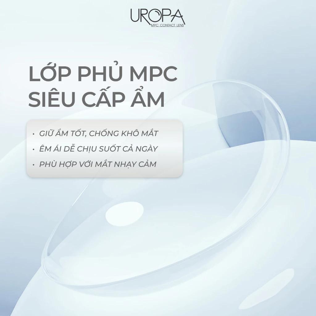 Lens 1 ngày cận trong suốt kính áp tròng UROPA siêu cấp ẩm (từ -1.00 -> -10.00 độ) - 2