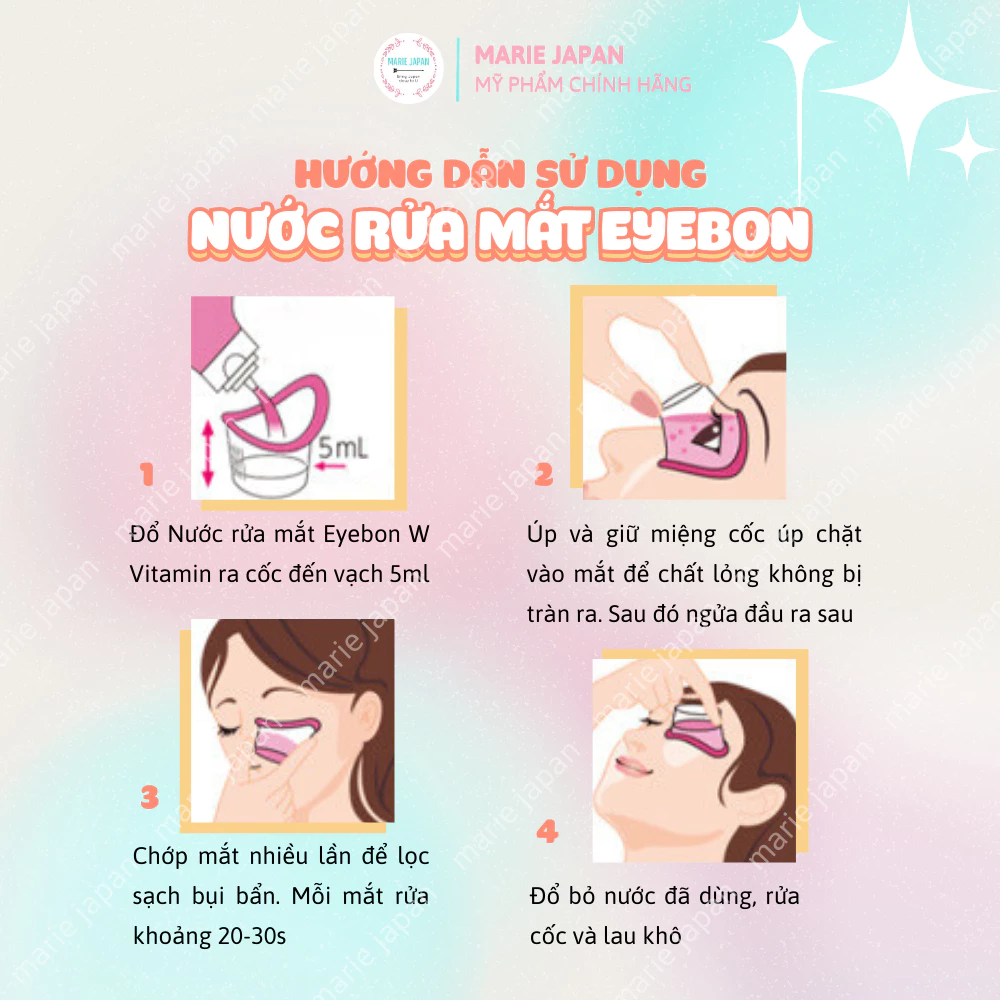 Nước Rửa Mắt Eyebon Bảo Vệ Giác Mạc W Vitamin 500ml Nhật Bản - 3