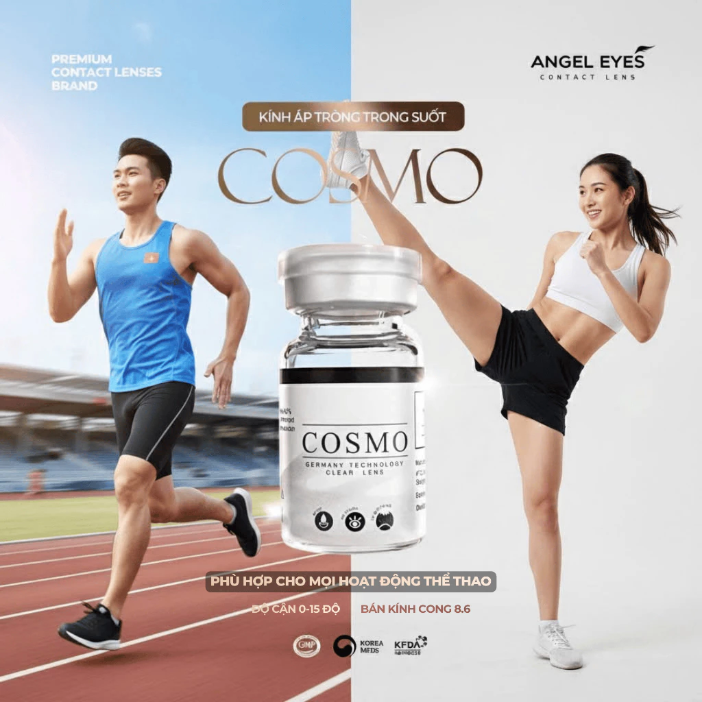 Lens cận Angel Eyes Cosmo trong suốt có độ từ 0 đến 15 độ | Kính áp tròng cận trong suốt có độ - 6