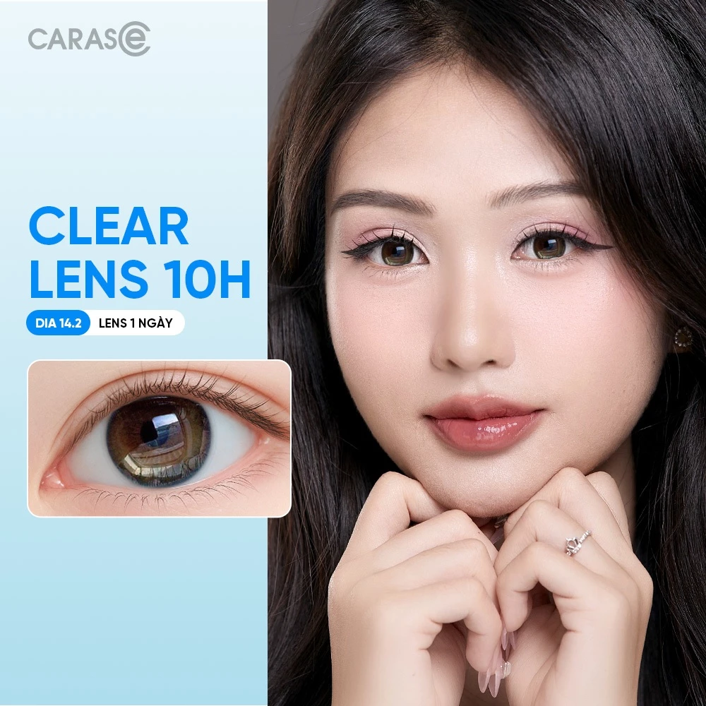 Kính áp tròng khoá ẩm 1 Ngày Trong Suốt, lens cận CLEAR (1 bên mắt)