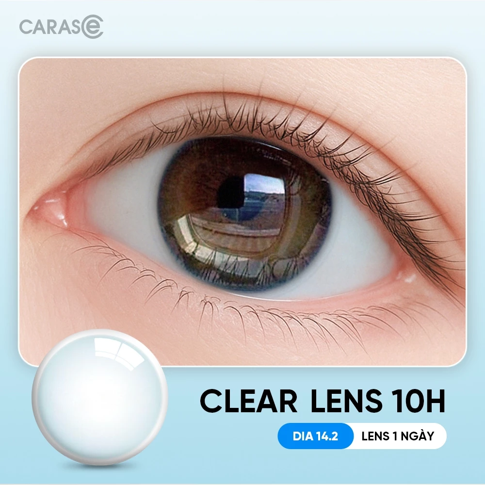 Kính áp tròng khoá ẩm 1 Ngày Trong Suốt, lens cận CLEAR (1 bên mắt) - 2