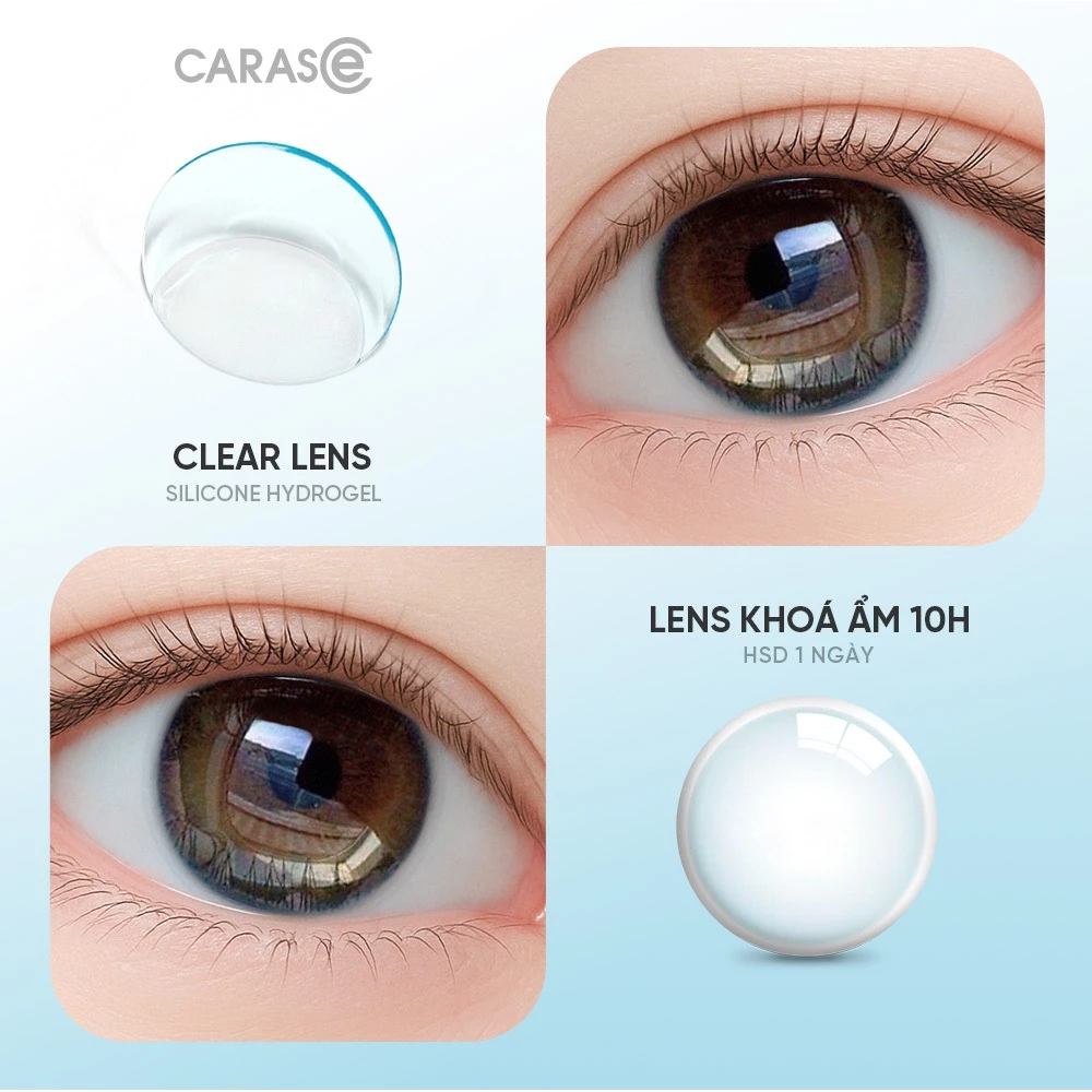 Kính áp tròng khoá ẩm 1 Ngày Trong Suốt, lens cận CLEAR (1 bên mắt) - 3