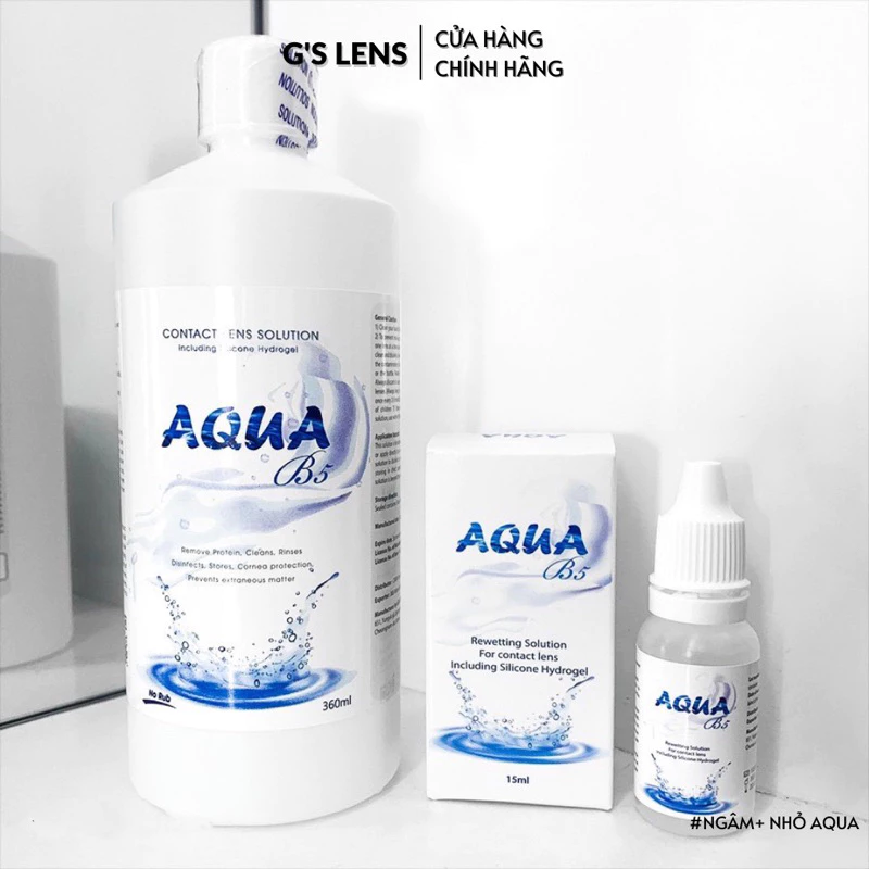 Nước Ngâm / Nhỏ Mắt Chuyên Dụng Cho Lens Thương Hiệu Aqua + Nice Eyes - 2