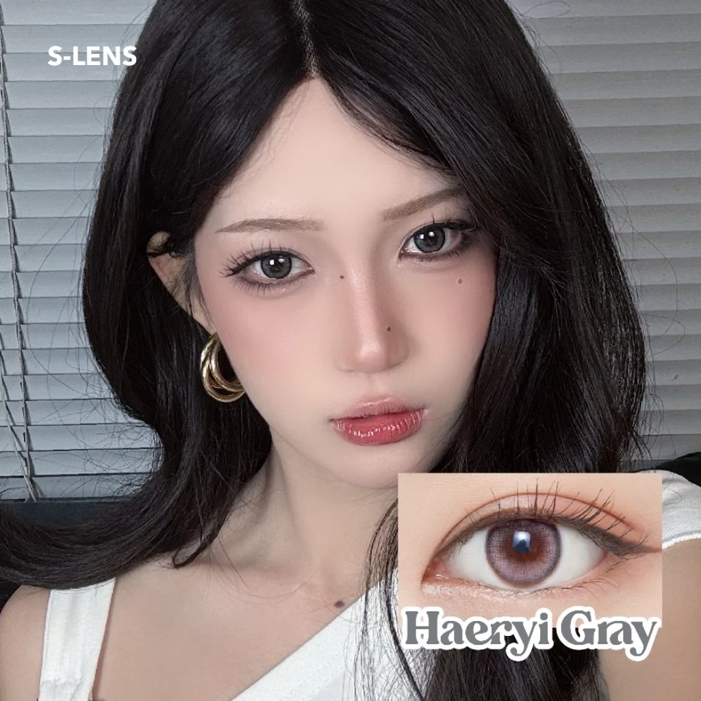 SLENS - Lens 1 NGÀY (1 CHIẾC) HAERYI brown/gray MPC - Kính áp tròng Hàn Quốc Seoullens - 2