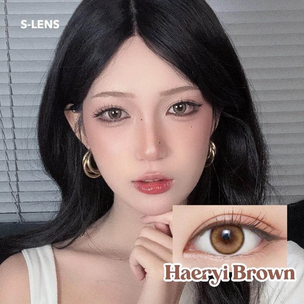 SLENS - Lens 1 NGÀY (1 CHIẾC) HAERYI brown/gray MPC - Kính áp tròng Hàn Quốc Seoullens - 3