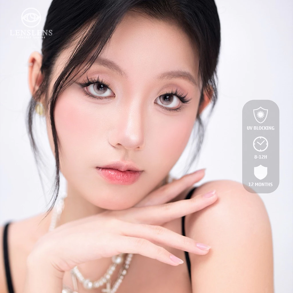 Lens Mắt Kính Áp Tròng Hồng Đất Tự Nhiên Mute Pink_14.5mm ( Độ giãn thực tế sẽ nhỏ như các mẫu Dia 14.2mm) - 3