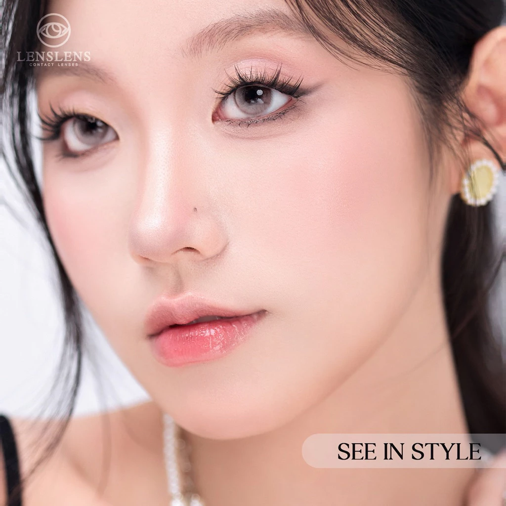 Lens Mắt Kính Áp Tròng Hồng Đất Tự Nhiên Mute Pink_14.5mm ( Độ giãn thực tế sẽ nhỏ như các mẫu Dia 14.2mm) - 4