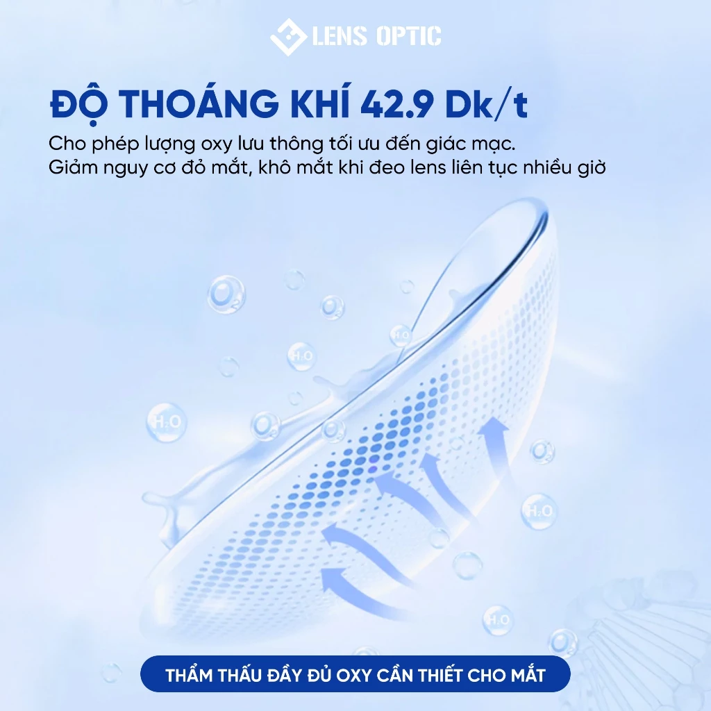 Kính áp tròng 1 ngày SEED 1 Day Pure lens trong suốt có độ cận dành cho mắt nhạy cảm Lens Optic - 2