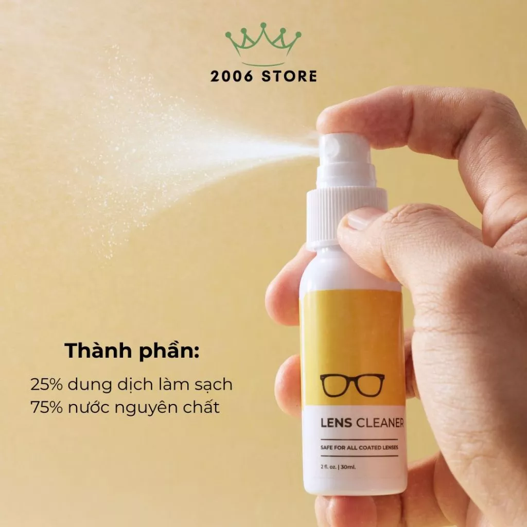 Nước xịt rửa mắt kính làm sạch điện thoại máy tính 30ml - 2