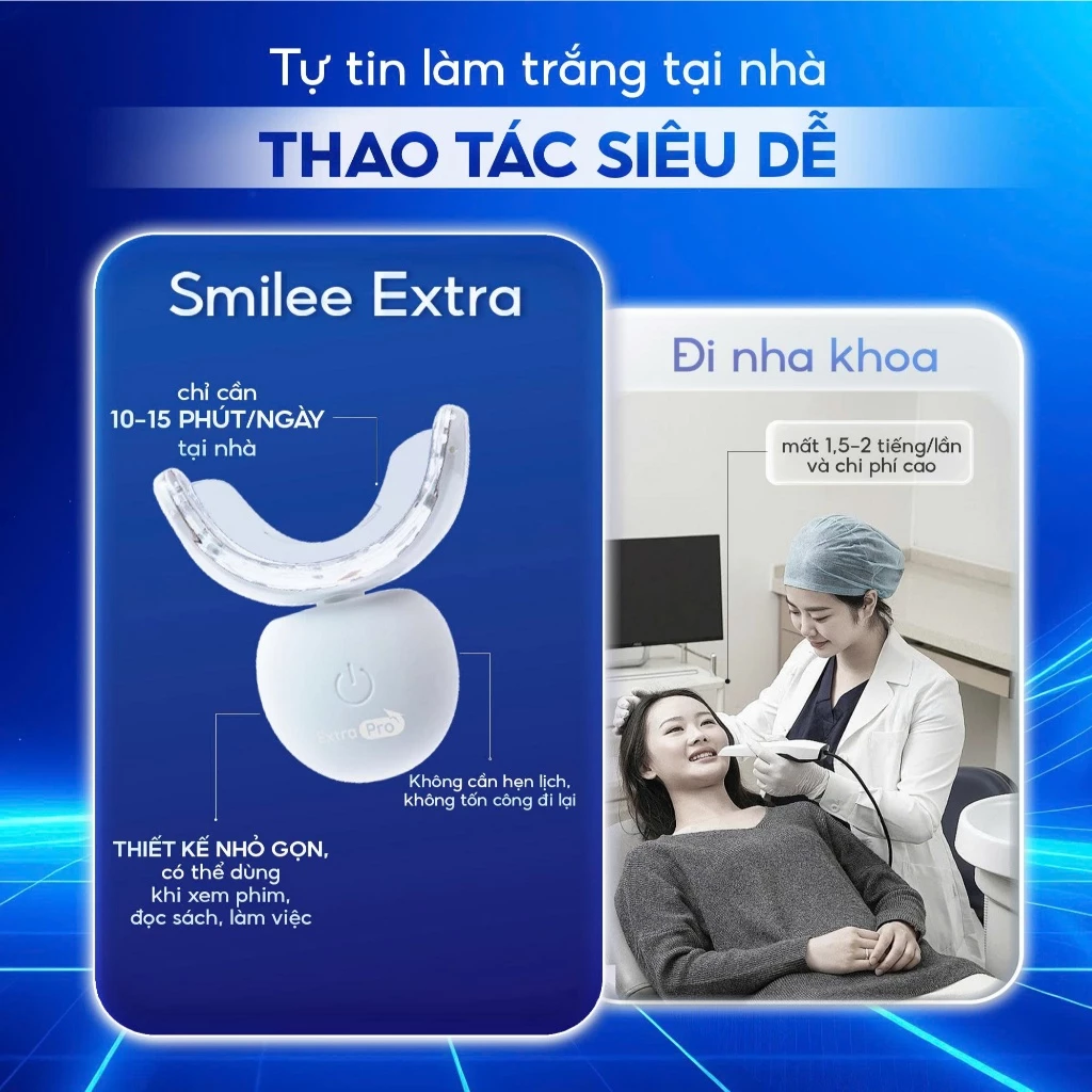[GIÁ 654K LIVE ECOGO] Bộ Kit Trắng Răng Smilee Extra, làm trắng răng tại nhà Phiên Bản Nâng Cấp Làm Trắng Nh - 3