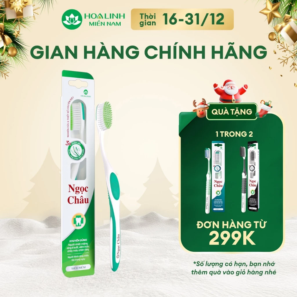 Bàn chải đánh răng Ngọc Châu Siêu Mềm Hoa Linh