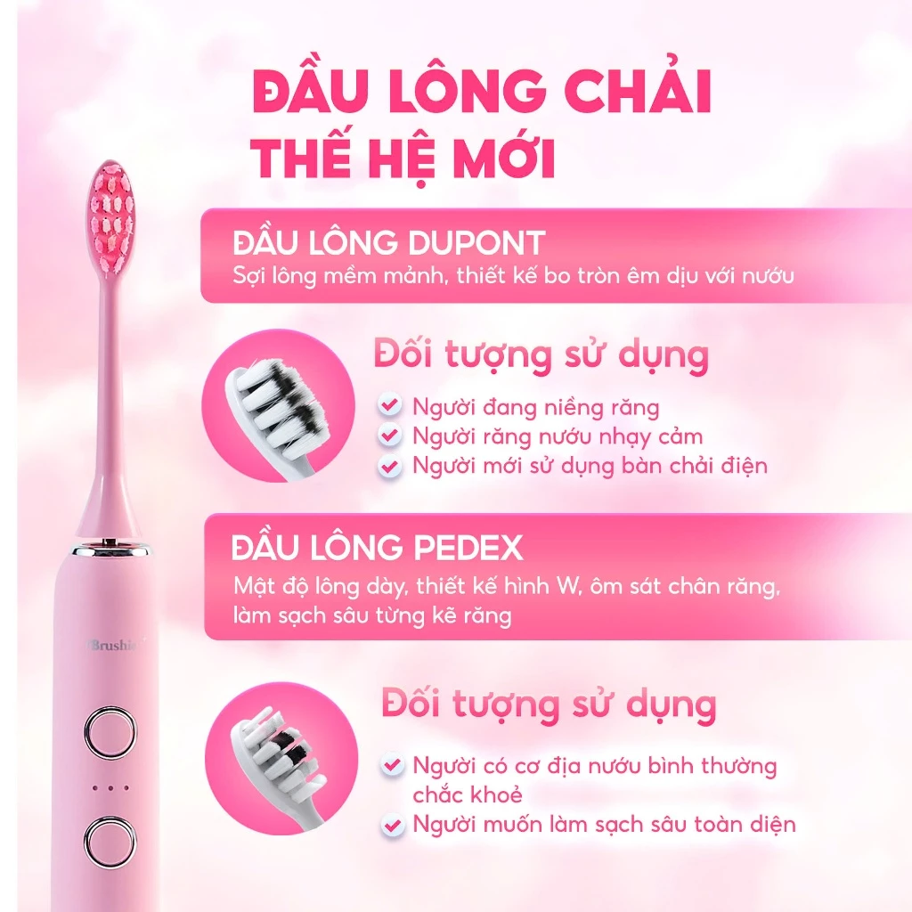 [HÀNG TẶNG KHÔNG BÁN] QUÀ KHI MUA Bàn chải điện Flossie HyperWave , Brushie Ultra, Brushie Promax mẫu mới cải tiến - 3