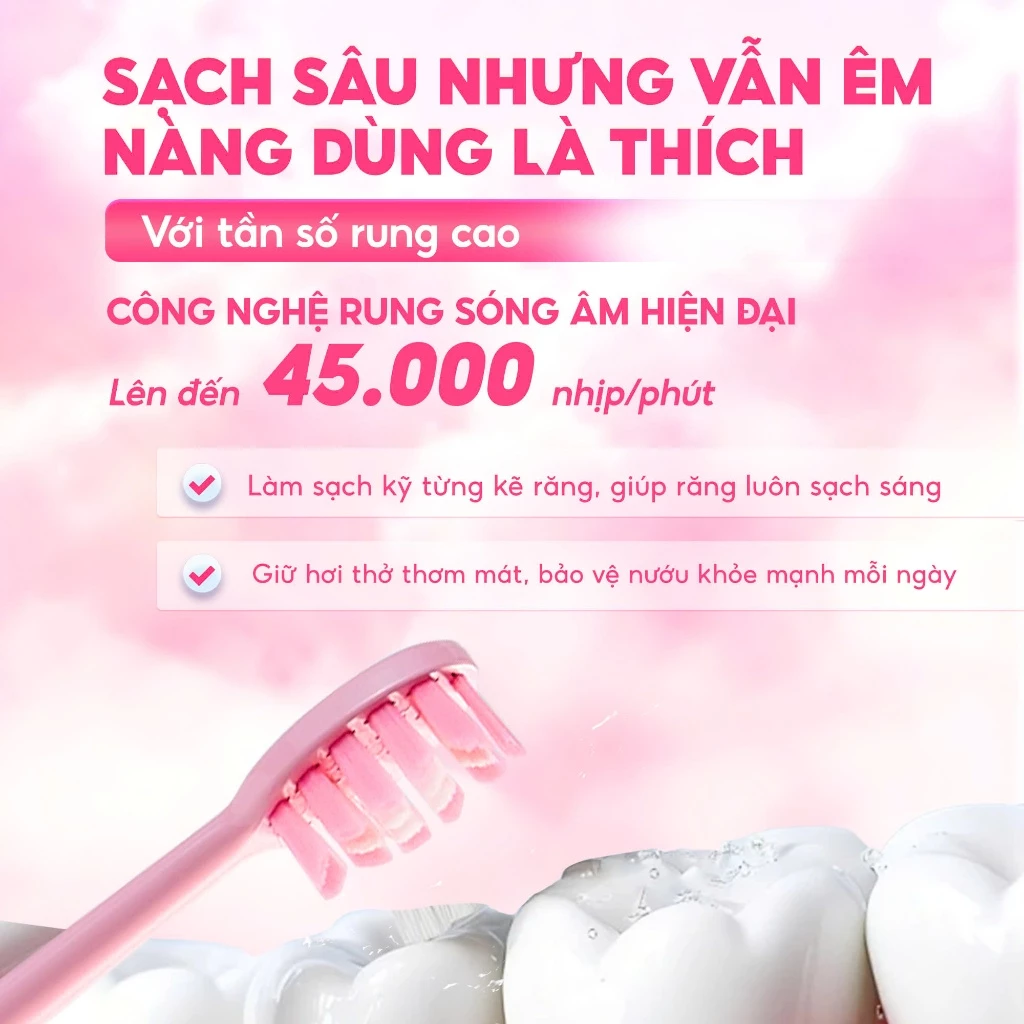 [HÀNG TẶNG KHÔNG BÁN] QUÀ KHI MUA Bàn chải điện Flossie HyperWave , Brushie Ultra, Brushie Promax mẫu mới cải tiến - 4