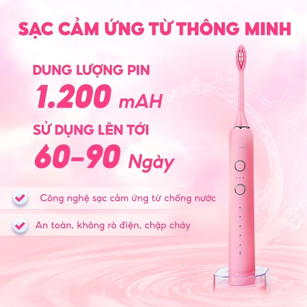 [HÀNG TẶNG KHÔNG BÁN] QUÀ KHI MUA Bàn chải điện Flossie HyperWave , Brushie Ultra, Brushie Promax mẫu mới cải tiến - 6