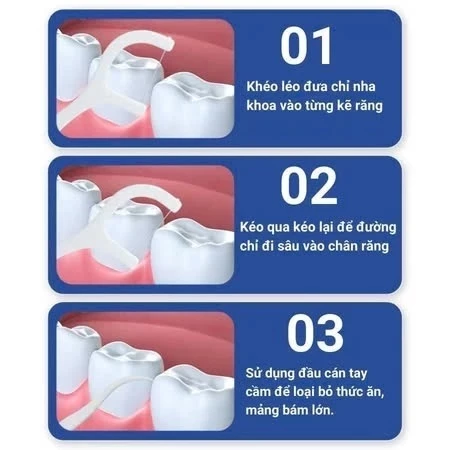 [Hộp 50 cây] Tăm chỉ nha khoa Dental Flossers làm sạch răng, loại bỏ mảng bám, ngừa sâu răng - 4