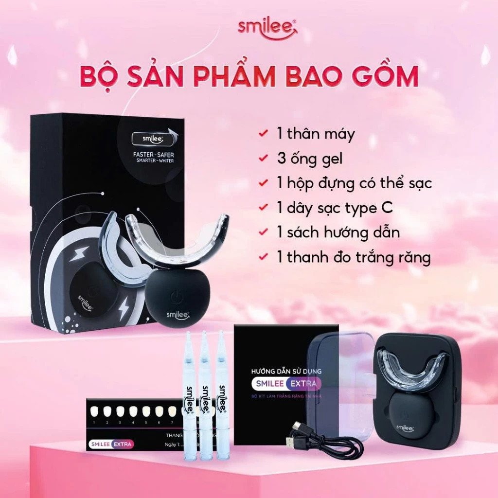 [GIÁ 638K LIVE ECOGO] Bộ Kit Trắng Răng Smilee Extra, Làm Trắng Răng Bật 2-6 Tone Tại Nhà Phiên Bản Nâng Cấp - 6