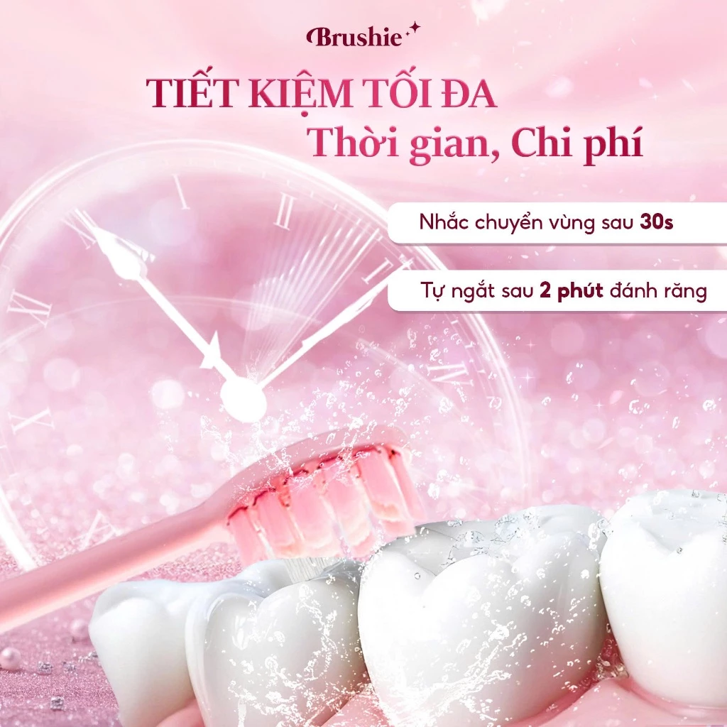 [GIÁ 525K TẠI LIVE SHOP] Bàn chải điện Brushie Ultra Plus tích hợp máy rửa mặt 2in1 phiên bản Nâng Cấp 2025 - 6