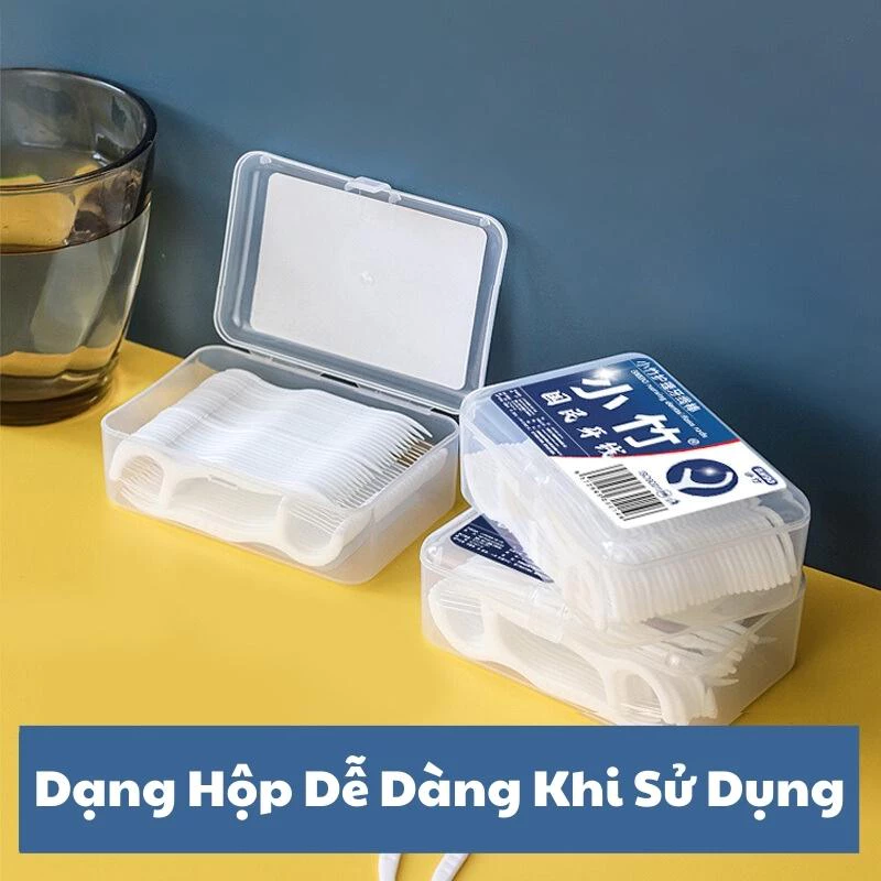 Tăm Chỉ Nha Khoa Nhật Bản Tấm Thị Chính Hãng Hộp 50 Chiếc Loại Bỏ Sạch Mảng Bám Thức Ăn Ngăn Ngừa Hôi Miệng Sâu Răng - 3