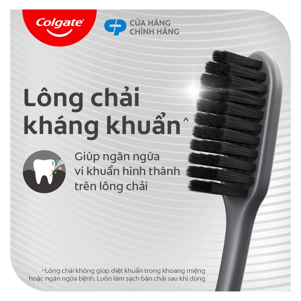 Bộ 5 Bàn chải Colgate SlimSoft Charcoal than hoạt tính kháng khuẩn siêu mềm mảnh - 2