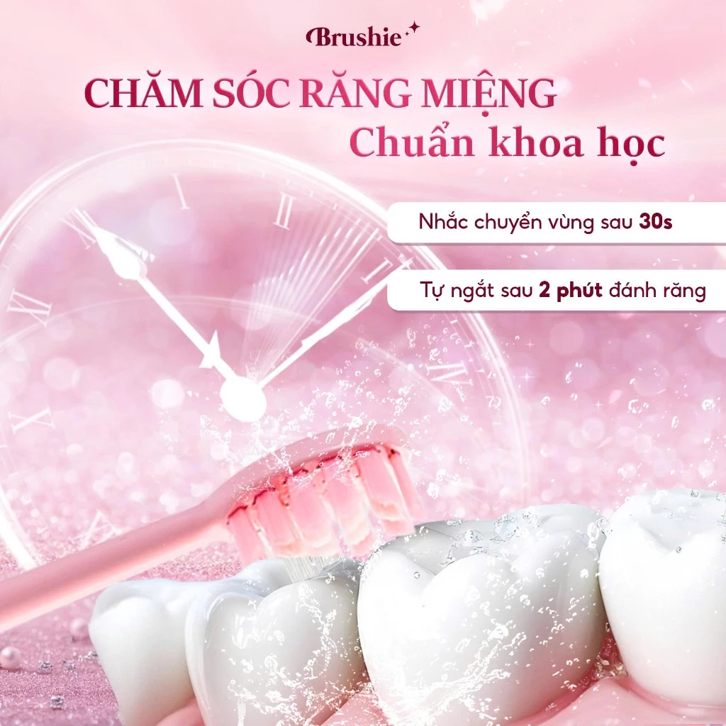 [GIÁ 525K TẠI LIVE SHOP] Bàn chải điện Brushie Ultra Plus tích hợp máy rửa mặt 5 chế độ phiên bản nâng Cấp 2025 - 4