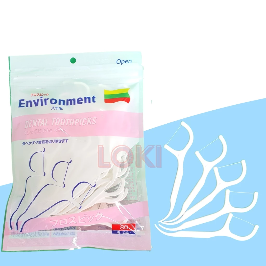 Tăm chỉ nha khoa Nhật Bản Sakura - Sunny - Haka gói 80 - 50 que, chăm sóc răng miệng. - 2