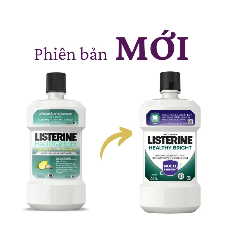 Nước Súc Miệng Làm Trắng Răng Listerine 750ml - 2