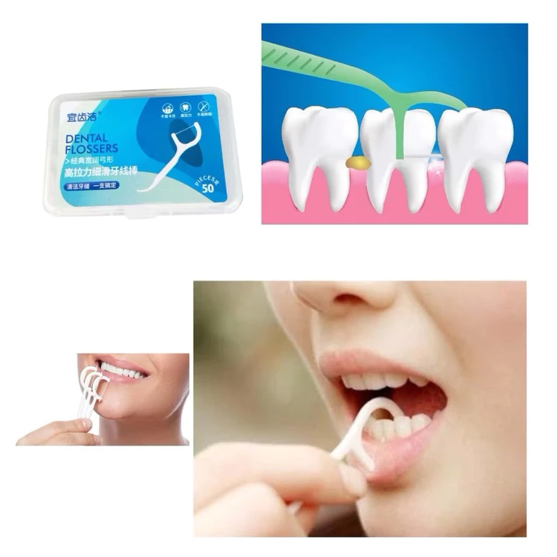 [COMBO 12 HỘP] Tăm Chỉ Nha Khoa hộp 50 cái, Tăm chỉ, Tăm nha Khoa - 4