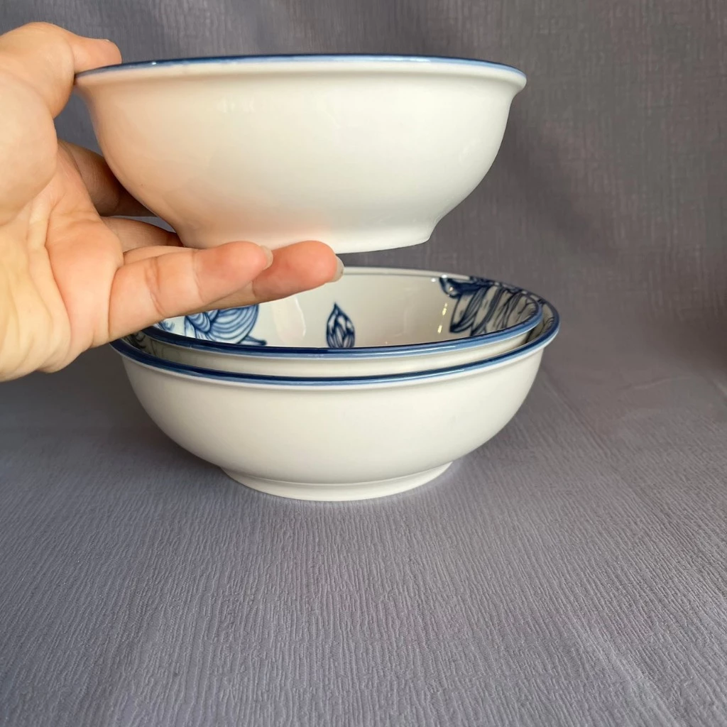 BỘ 18 món HOA SEN gốm sứ tô chén dĩa - Dành cho 5 người(Có 2 loại: bộ 18 Sen Xoài, bộ 18 Sen Vuông)-KHÔNG CÓ HỘP QUÀ - 5