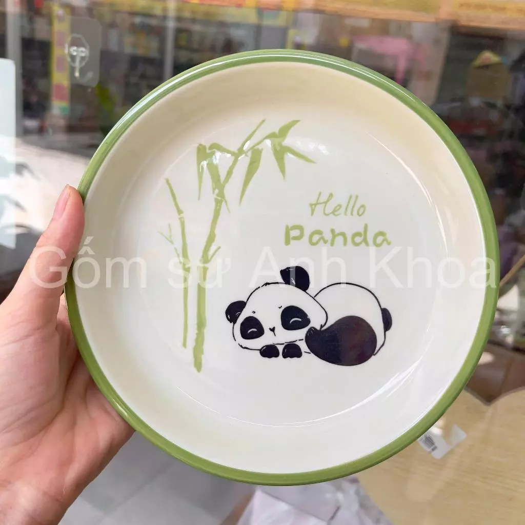 Bát Đĩa Gốm Sứ Decor, Bát Ăn Cơm, Bát Ăn Chè, Chén Dĩa Dễ Thương Bộ Bát Đĩa gấu panda mẫu mới Cực Xinh Yêu Gomsudecor21 - 5