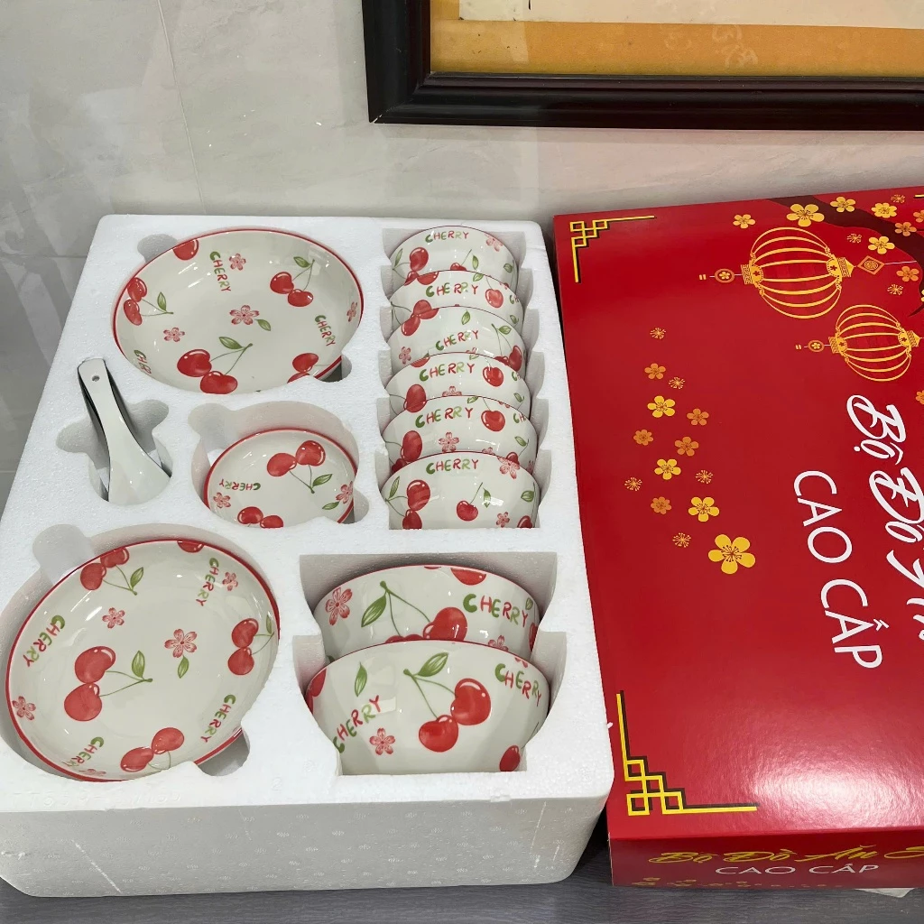 Bộ 17 món tô chén dĩa các loại có hộp - Phù hợp làm quà tặng tân gia, lễ, tất niên, tết - 6