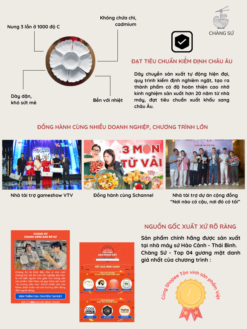 Set bát đĩa ăn cơm 14 món sứ trắng viền vàng sang trọng - Bộ chén dĩa kẻ vàng thật 12k sứ Minh Châu - Vỡ 1 đổi 1 - 6