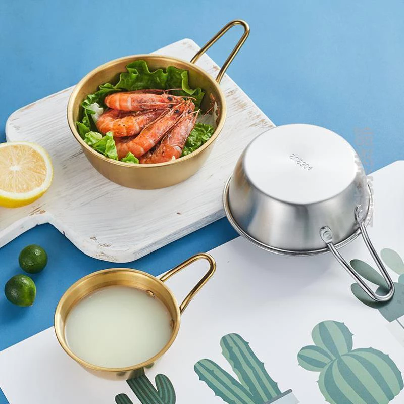 Bát Inox 304 Có Tay Cầm TAMUSHOP92 Chén Mì Uống nước Gạo Makmeolli Hàn Quốc Có Quai Mạ Màu BI009 - 2