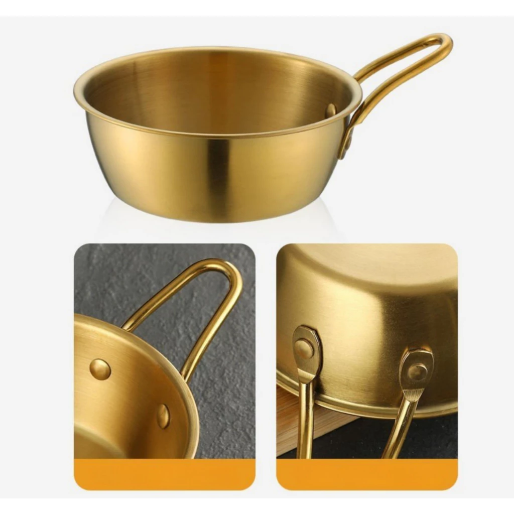 Bát Inox 304 Có Tay Cầm TAMUSHOP92 Chén Mì Uống nước Gạo Makmeolli Hàn Quốc Có Quai Mạ Màu BI009 - 3