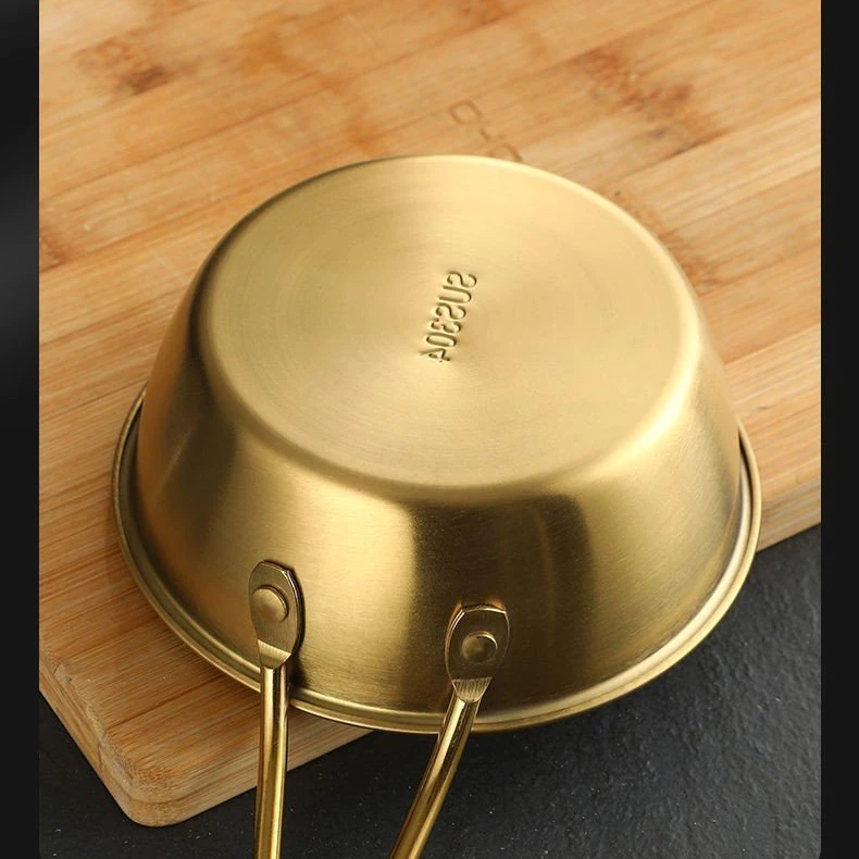 Bát Inox 304 Có Tay Cầm TAMUSHOP92 Chén Mì Uống nước Gạo Makmeolli Hàn Quốc Có Quai Mạ Màu BI009 - 5