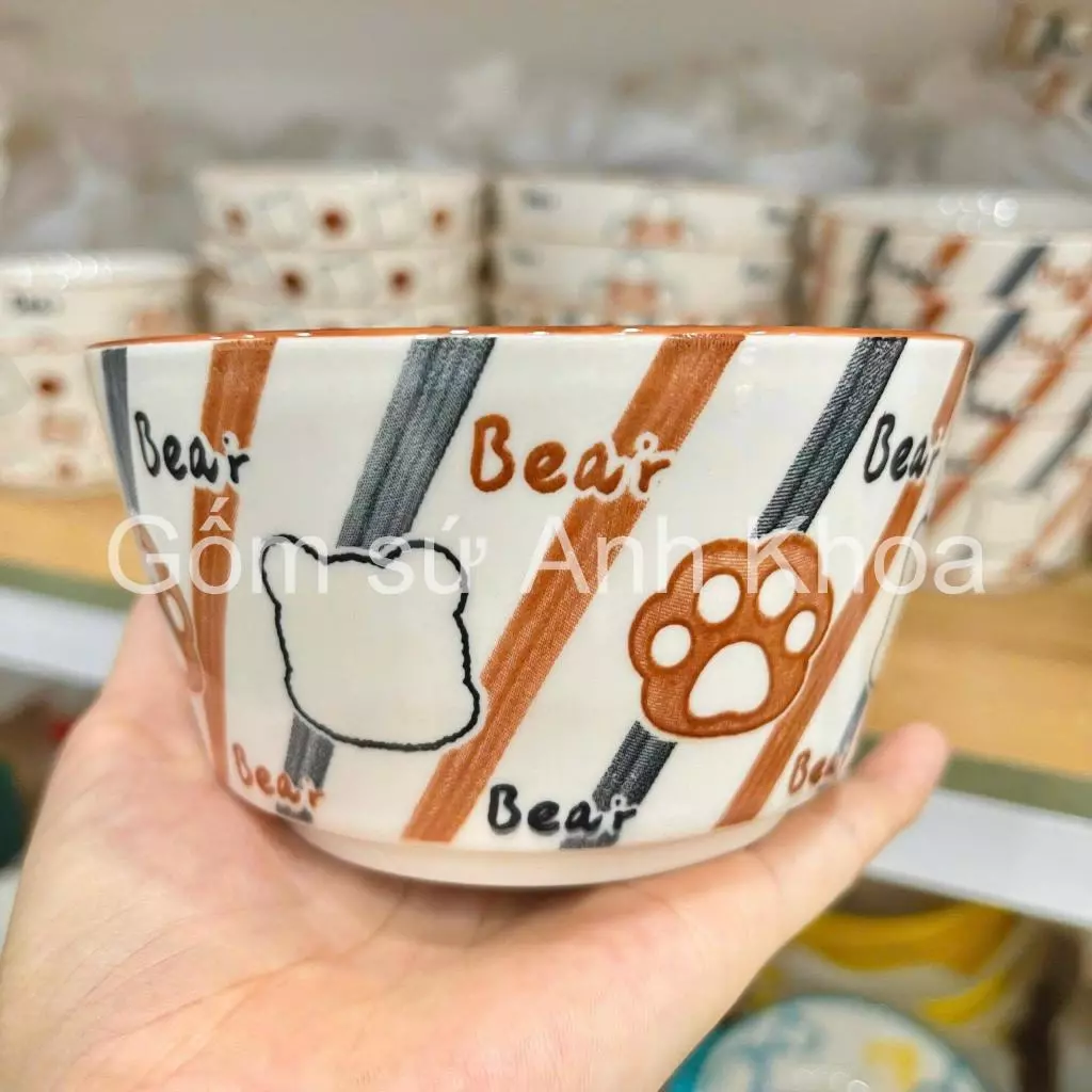 Bát Ăn Cơm Bát Chè Đĩa Sứ Chén Dĩa Sứ Dễ Thương Decor Cao Cấp dáng vuông tròn Hoạ Tiết cute xinh yêu Gomsudecor21