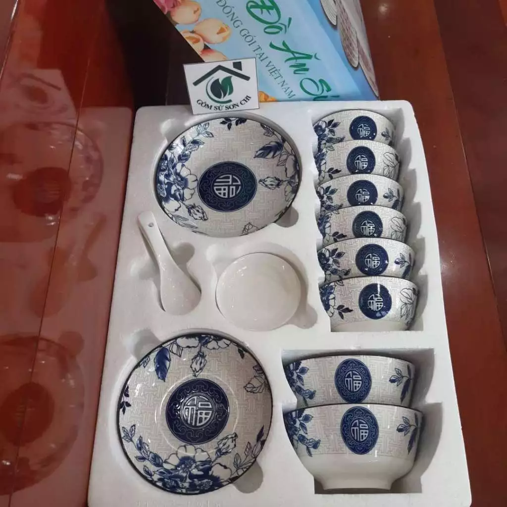 Bộ 17 món tô chén dĩa các loại có hộp - Phù hợp làm quà tặng tân gia, lễ, tất niên, tết - 2