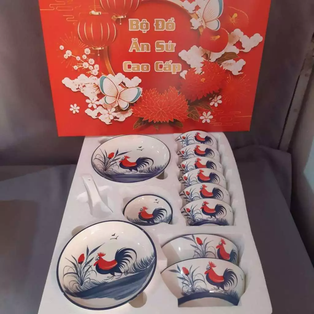 Bộ 17 món tô chén dĩa các loại có hộp - Phù hợp làm quà tặng tân gia, lễ, tất niên, tết - 3