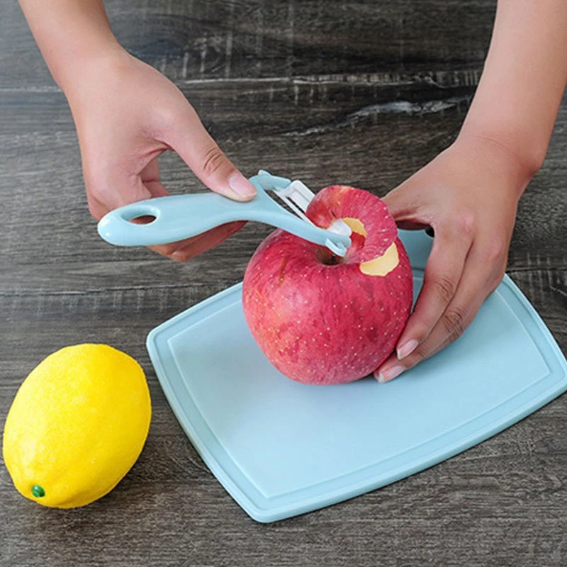 [HÀNG CÓ SẴN] Bộ dao thớt gọt rau củ quả đa năng 3 món thớt, dao, nạo, bộ dụng cụ cắt gọt củ quả tiện lợi - 2