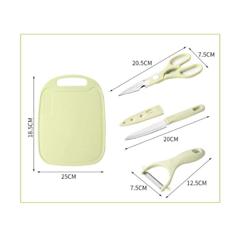 [KongShop] Bộ Dao Thớt 5 Chi Tiết Chế Biến thức Ăn Tiện Lơi Nhiều Món - 3