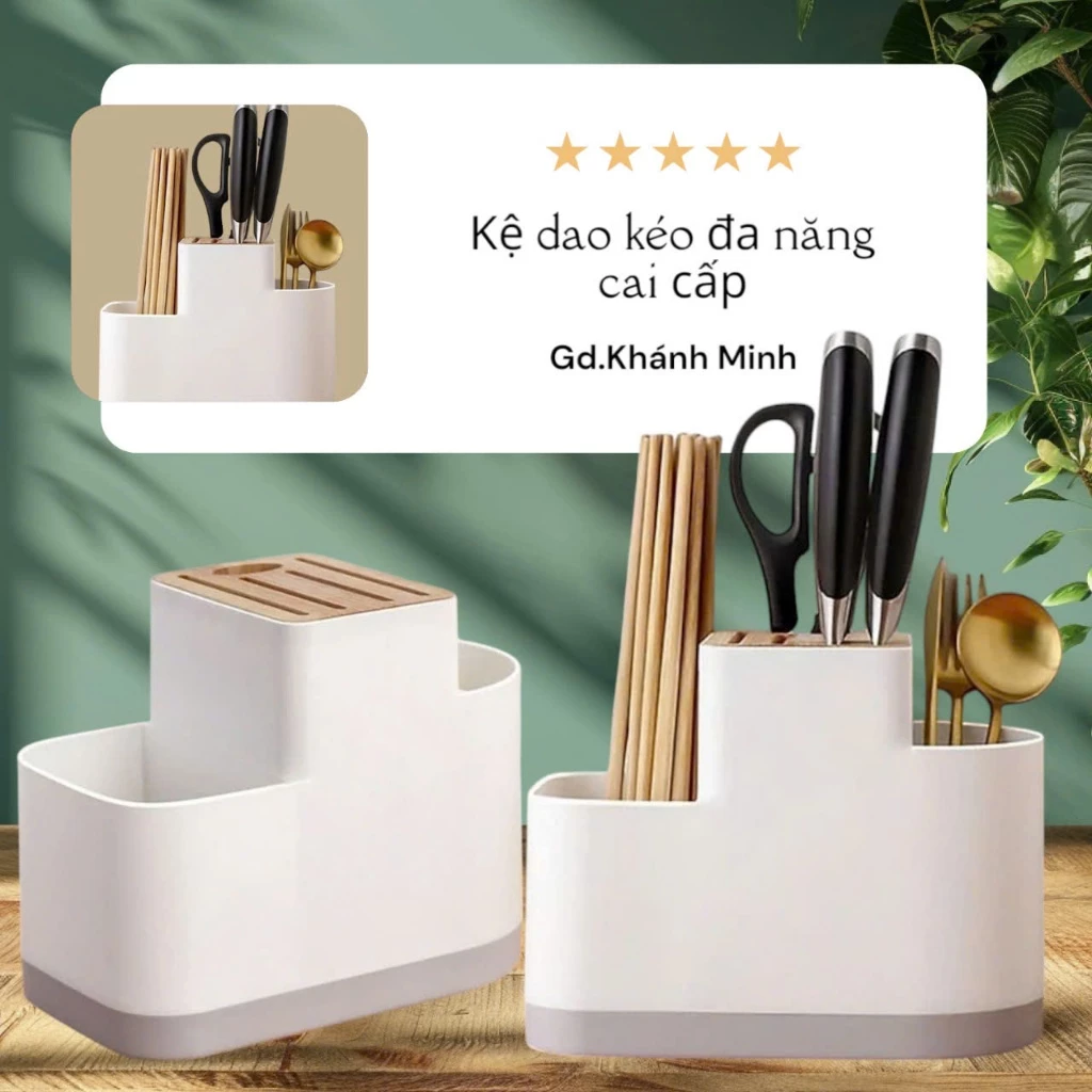 Kệ dao - kéo - thớt đa năng tiện dụng bằng nhựa dày cao cấp - 5