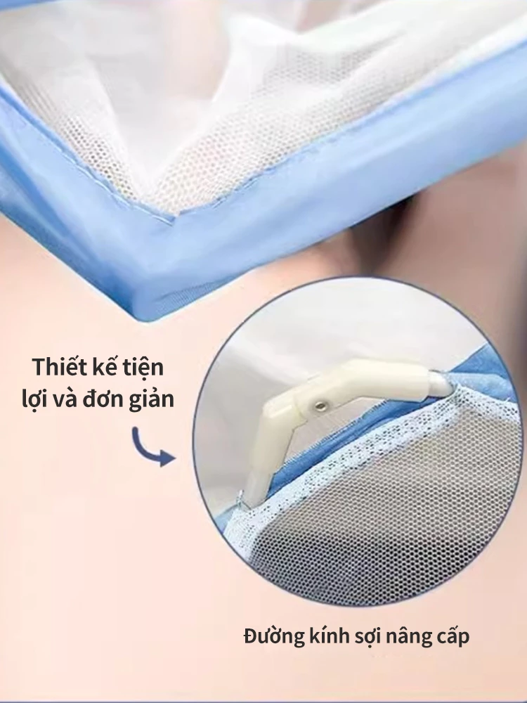 Màn chống muỗi khung vuông tự động gập gọn thông minh VOVOVA - Di động tiện dụng, phù hợp cả gia đình Tháo lắp dễ dàng - 5