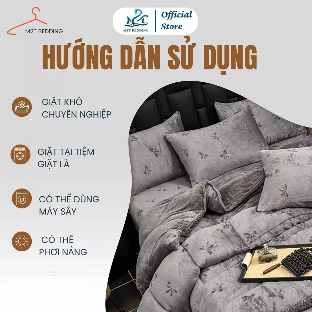 Chăn lông thỏ M2T BEDDING cao cấp kích thước 2mx2m2 nặng 4kg - chăn mùa đông sang trọng, cao cấp - 6