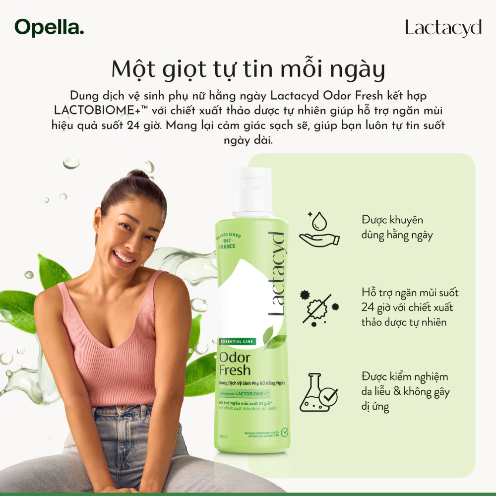 [Quà tặng Lactacyd] Dung Dịch Vệ Sinh Phụ nữ Lactacyd Odor Fresh Ngăn Mùi 24H 60ml - New - 3