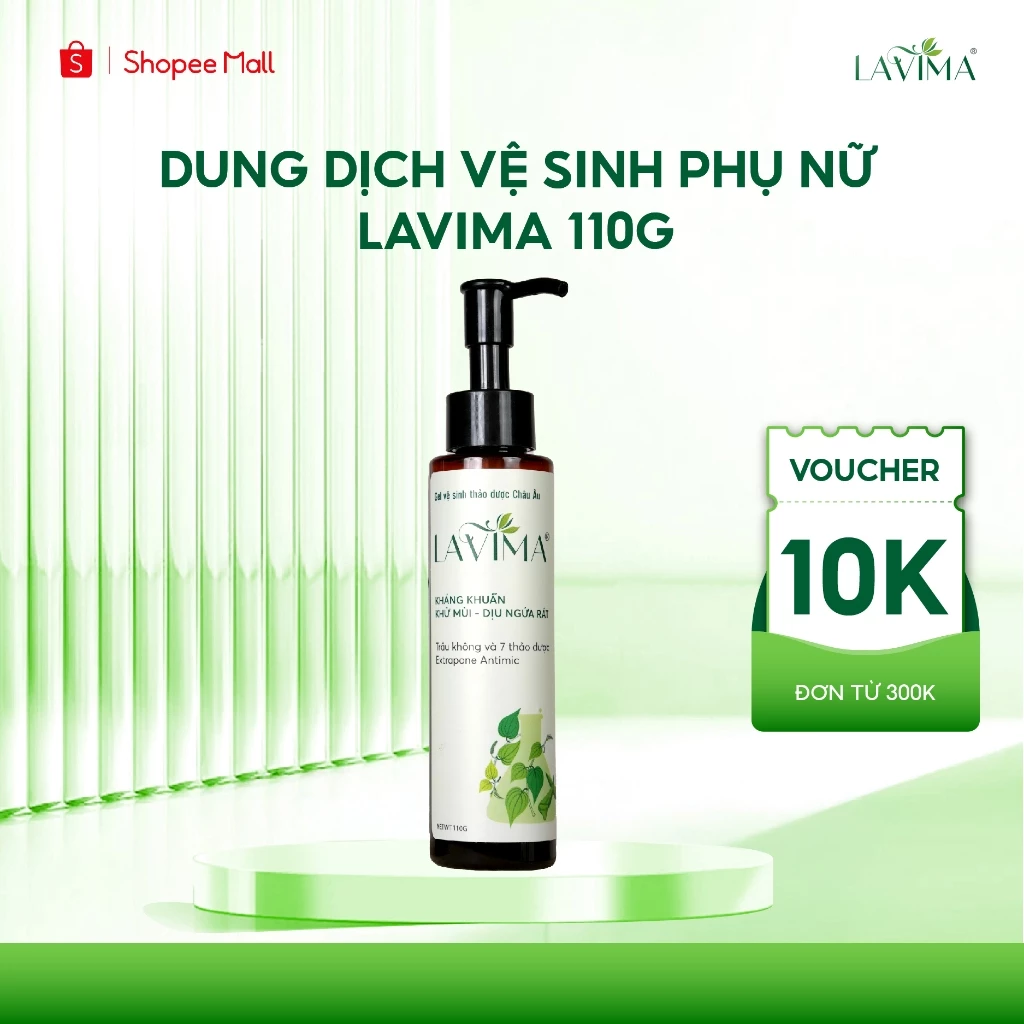 [MUA 1 TẶNG 1 TRÊN LIVE] Dung dịch vệ sinh nữ Lavima - Thảo Dược Trầu Không Giảm Viêm Ngứa chai 110g