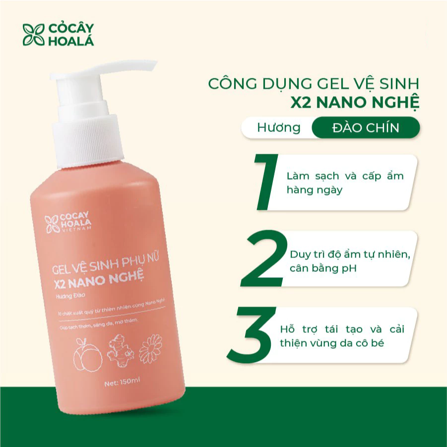 Dung Dịch Vệ Sinh Cỏ Cây Hoa Lá Gel x2 Nano Nghệ Làm Sạch Ngừa Vi Khuẩn 150ml Cho Mẹ Bầu - 4