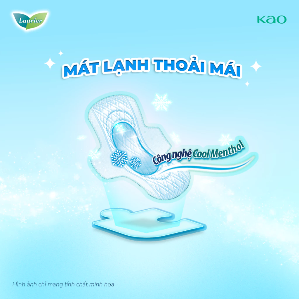 [Quà tặng không bán] Băng vệ sinh Laurier siêu mỏng mát lạnh 25cm 2 miếng - 5