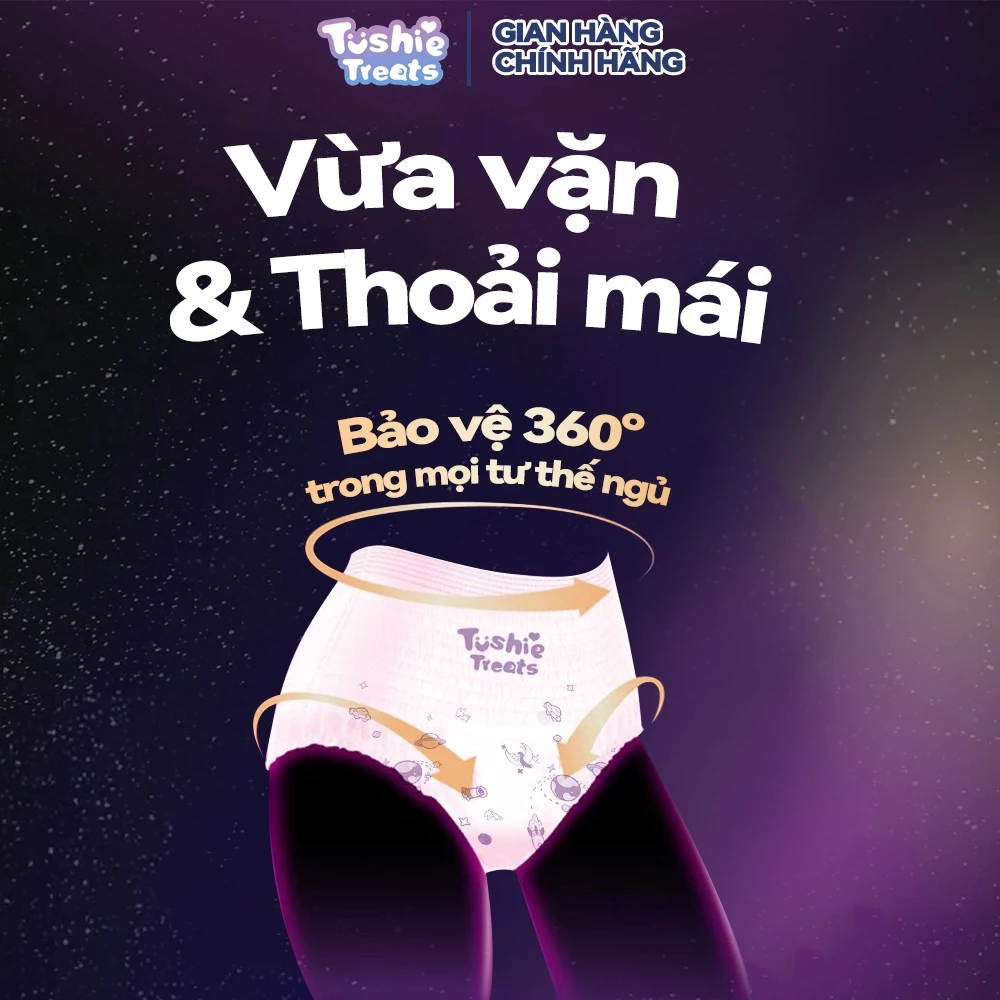 <Bản nâng cấp>Băng vệ sinh dạng quần Tushie Treats (túi 5 cái) size S-M và L-XL thấm hút cực nhanh, mềm mại và thoải mái - 2