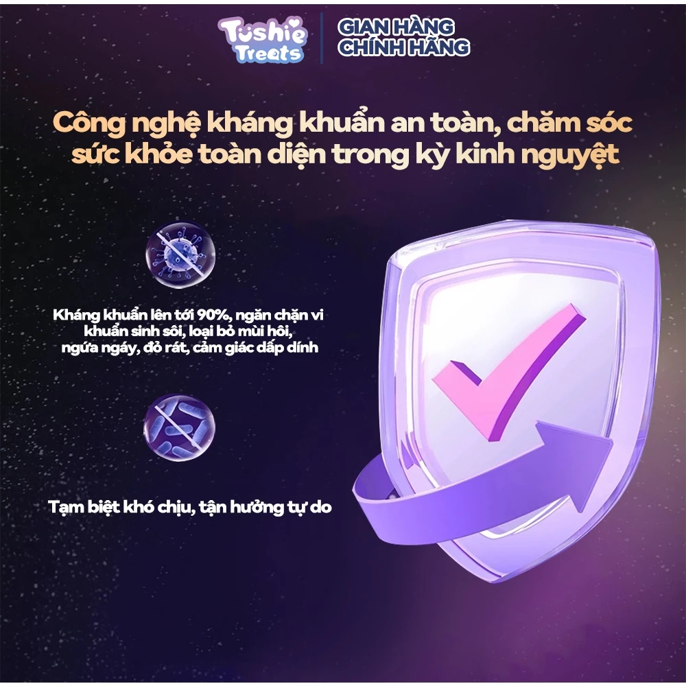 <Bản nâng cấp>Băng vệ sinh dạng quần Tushie Treats (túi 5 cái) size S-M và L-XL thấm hút cực nhanh, mềm mại và thoải mái - 6