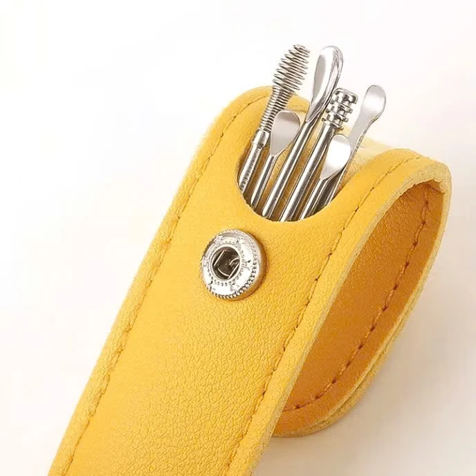 SET 6 Dụng Cụ Lấy Ráy Tai Bằng Thép Không Gỉ Kèm Túi Đựng Dụng Cụ Vệ Sinh Tai Dành Cho Gia Đình - 5