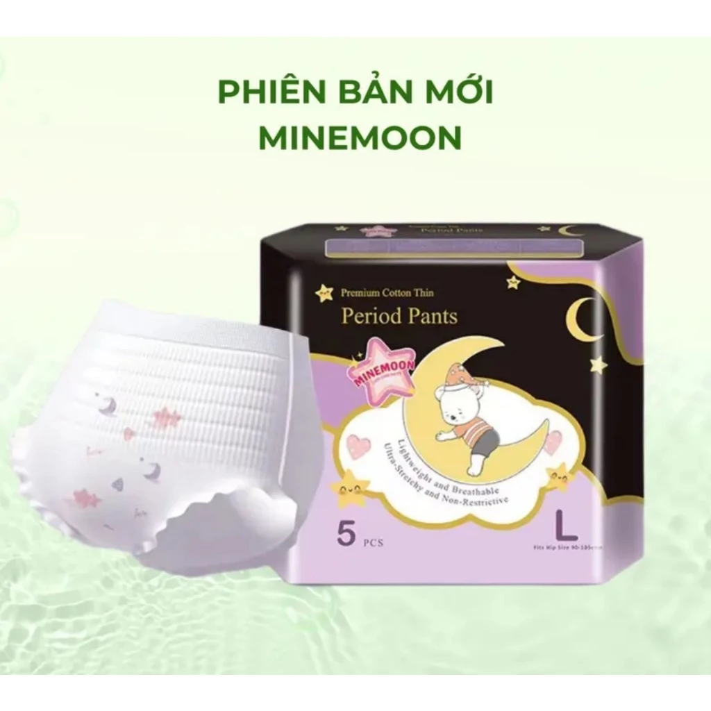 Mua 5 tặng 1 (30 miếng) Băng vệ sinh dạng quần Minemoon chống tràn ban đêm - 2